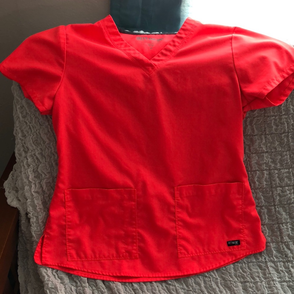 Greys Anatomy Scrub Set / Bright Coral color